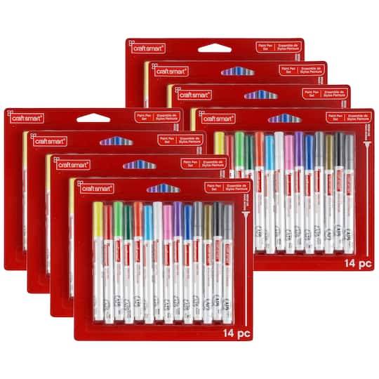 8 Packs: 14 ct. (112 total) Medium Line Tip Paint Pen Set by Craft Smart&#xAE;